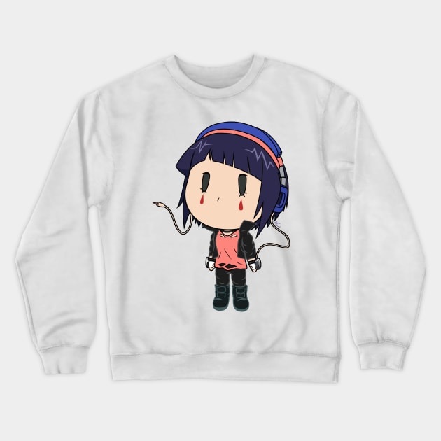 Chibi Earphone Jack Crewneck Sweatshirt by NsCrafting